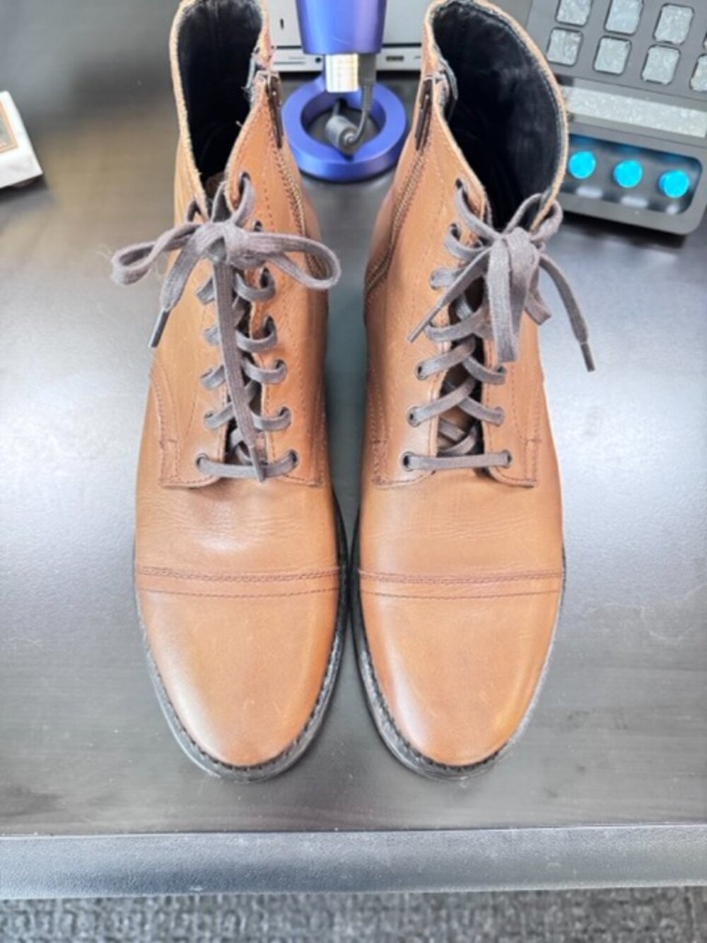 THURSDAY Major Style Leather Boots - Color Cuero Size: US 10.5 - Picture 4 of 13